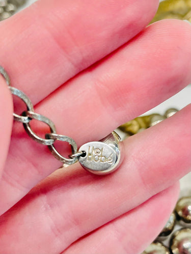1960s Hobe Double Strand Silver Ball Necklace on Chain Jewelry Bloomers and Frocks